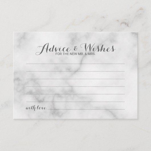 Classy Marble Mariage de conseil et carte de voeux (Devant)