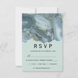 Classy Marble Menu RSVP Mariage