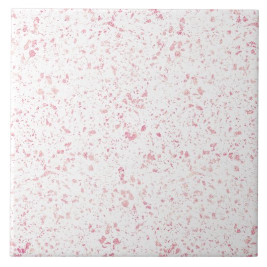 Classy marble roos gold terrazzo design tegeltje (Voorkant)