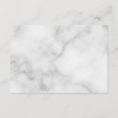 Classy Marble Wedding Advice and Wishes Card Advieskaart (Achterkant)