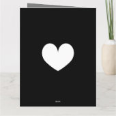 Classy mariage anneaux noir et blanc carte de voeu (Dos)