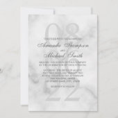 Classy Marmer Elegant Bruiloft Kaart (Voorkant)