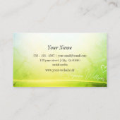 Classy marmeren groen gebogen decor prachtig visitekaartje (Achterkant)