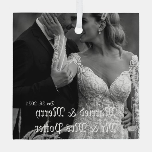 Classy Married & Joyeux Ornement en verre pour Noë (Verso)