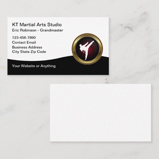 Classy Martial Arts Grootmeester Visitekaartjes (Voorkant / Achterkant)