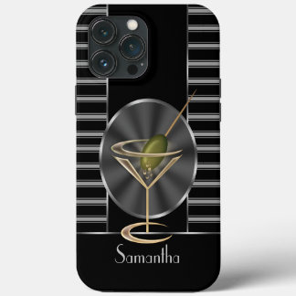 Classy Martini Cocktail Glass , gepersonaliseerd iPhone 13 Pro Max Hoesje