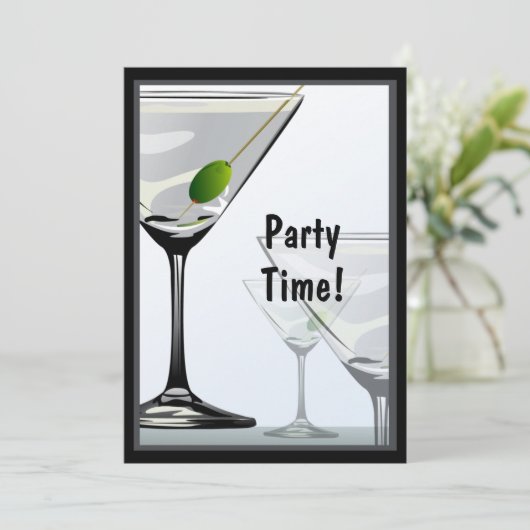 Classy Martini Cocktails Invitation (Debout devant)
