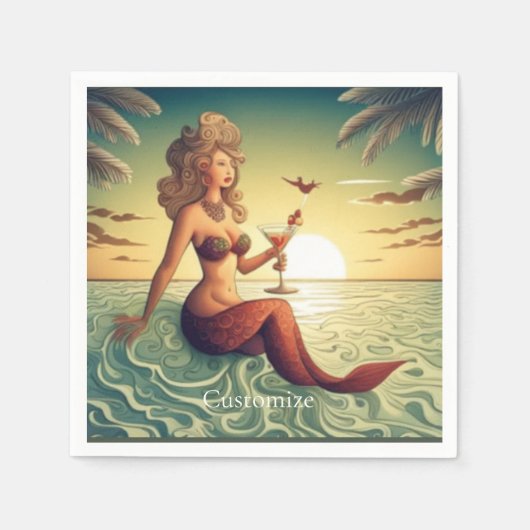 Classy Martini Zeemeermin Thunder_Cove Servet (Voorkant)