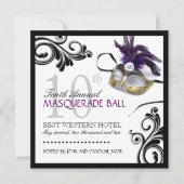 Classy Masquerade Invitation Kaart (Voorkant)