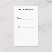 Classy Massage Afspraak Herinnering Visitekaartjes (Achterkant)