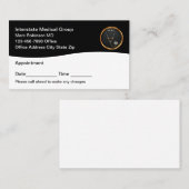 Classy Médicale Docteur Cartes de rendez-vous Nouv (Devant / Derrière)