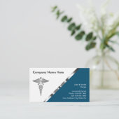 Classy Medische Caduceus Visitekaartjes (Staand voorkant)