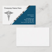 Classy Medische Caduceus Visitekaartjes (Voorkant / Achterkant)
