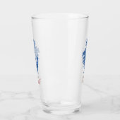 Classy  Merry Kerstblauw Toile Deer Glas (Links)