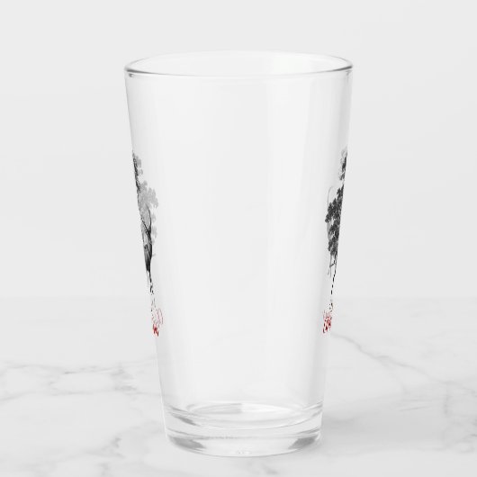 Classy Merry kerstzwarte toile Deer Glas (Rechts)