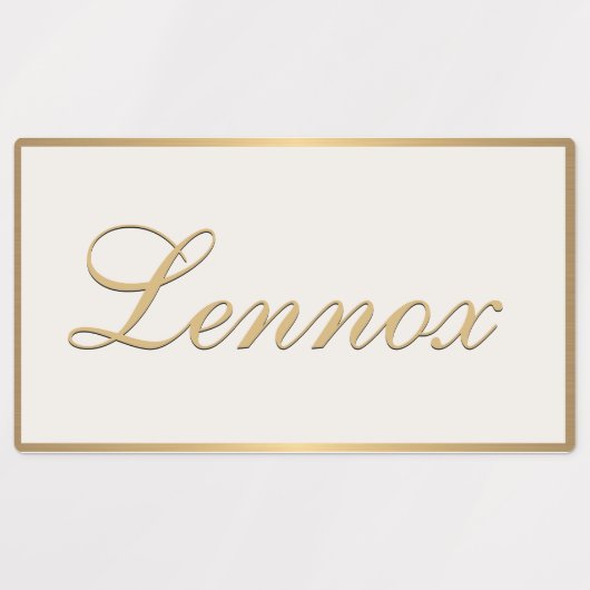Classy Metallic Gold Persoonlijk Kind Labels (Design 1)