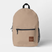 Classy Minimalist Sand Custom Backpack - Simple  Bedrukte Rugzak (Voorkant)