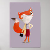 Classy Mod Fox Girl Poster (Voorkant)
