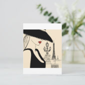 Classy  Mode in Parijs Briefkaart (Staand voorkant)