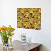 Classy Modern Abstract Leaves Art Pattern Gold Folie Afdrukken (Laag (Keuken))