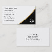 Classy Modern Attorney Law Kantoor Visitekaartjes (Voorkant / Achterkant)