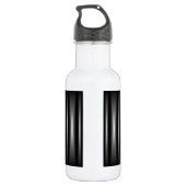 Classy Modern Black en White Pattern Waterfles (Achterkant)