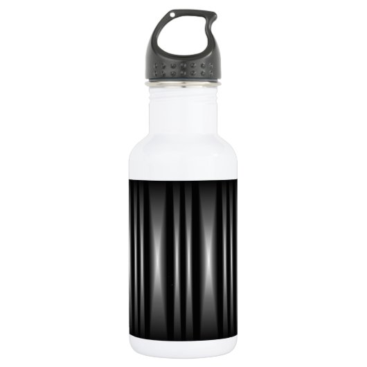 Classy Modern Black en White Pattern Waterfles (Voorkant)