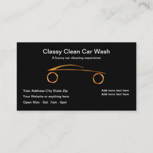Classy Modern Car Wash Visitekaartje