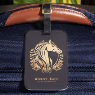 Classy Modern Custom Horse Boerderij Equine Bagagelabel