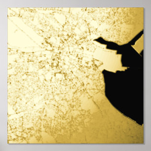 Classy Modern Elegant cadeaukaart van Dublin, Ierl Folie Afdrukken