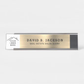 Classy Modern Executive Gold Professional Bureau Naambordje (Voorkant)