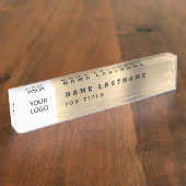 Classy Modern Executive Gold Professional Naambordje (Zijkant)