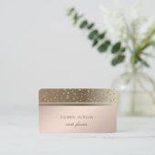 Classy Modern Geometric, Abstract, Confetti Visitekaartje (Staand voorkant)