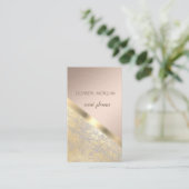 Classy Modern Geometric, Abstract Faux Gold Visitekaartje (Staand voorkant)