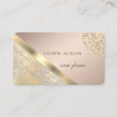 Classy Modern Geometric, Abstract Faux Gold Visitekaartje (Voorkant)