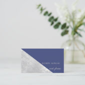 Classy Modern Geometric, Abstract Grijs, Blauw Visitekaartje (Staand voorkant)