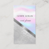 Classy Modern Geometric, Abstract Holografisch Visitekaartje (Voorkant)