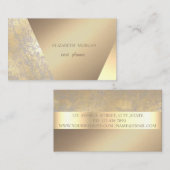 Classy Modern Geometric, Faux Gold Stripe Visitekaartje (Voorkant / Achterkant)