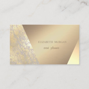 Classy Modern Geometric, Faux Gold Stripe Visitekaartje