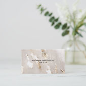 Classy Modern Gold Foil en Social Media Icons Visitekaartje (Staand voorkant)