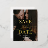 Classy Modern Gold Foil Enregistrer la carte Date (Recto/Verso)