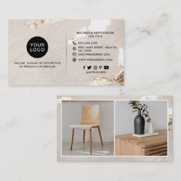 Classy Modern Gold Foil Logo 2 Foto's Sociale medi Visitekaartje