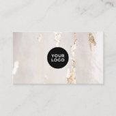 Classy Modern Gold Foil Logo Visitekaartjes (Voorkant)