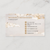 Classy Modern Gold Foil Monogram Initiaal & naam Visitekaartje (Achterkant)
