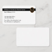 Classy Modern Golden Tooth Dentist Visitekaartje (Voorkant / Achterkant)