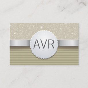 Classy Modern Luxury Sparkle white gold glitter Visitekaartje