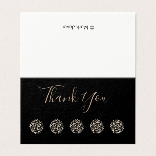 Classy Modern Mini Dank u kaarten (Buitenkant ongevouwen)