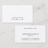 Classy Modern Minimal Professional Clean Plain Visitekaartje (Voorkant / Achterkant)