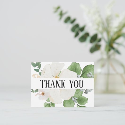 Classy modern minimalist Floral Enclosure Card Informatiekaartje (Staand voorkant)