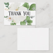 Classy modern minimalist Floral Enclosure Card Informatiekaartje (Voorkant / Achterkant)